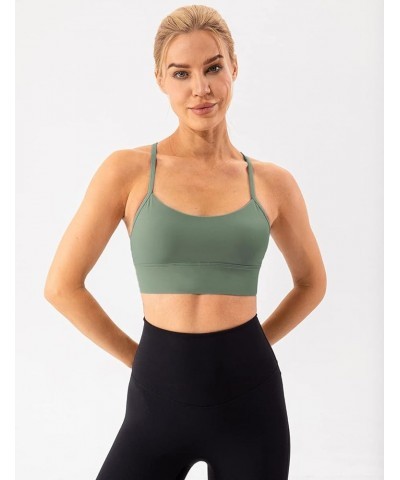 Women's Studio Essential Y-Back Sports Bras Spaghetti Strappy Workout Yoga Bra Seafoam Green $10.50 Lingerie