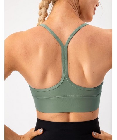 Women's Studio Essential Y-Back Sports Bras Spaghetti Strappy Workout Yoga Bra Seafoam Green $10.50 Lingerie