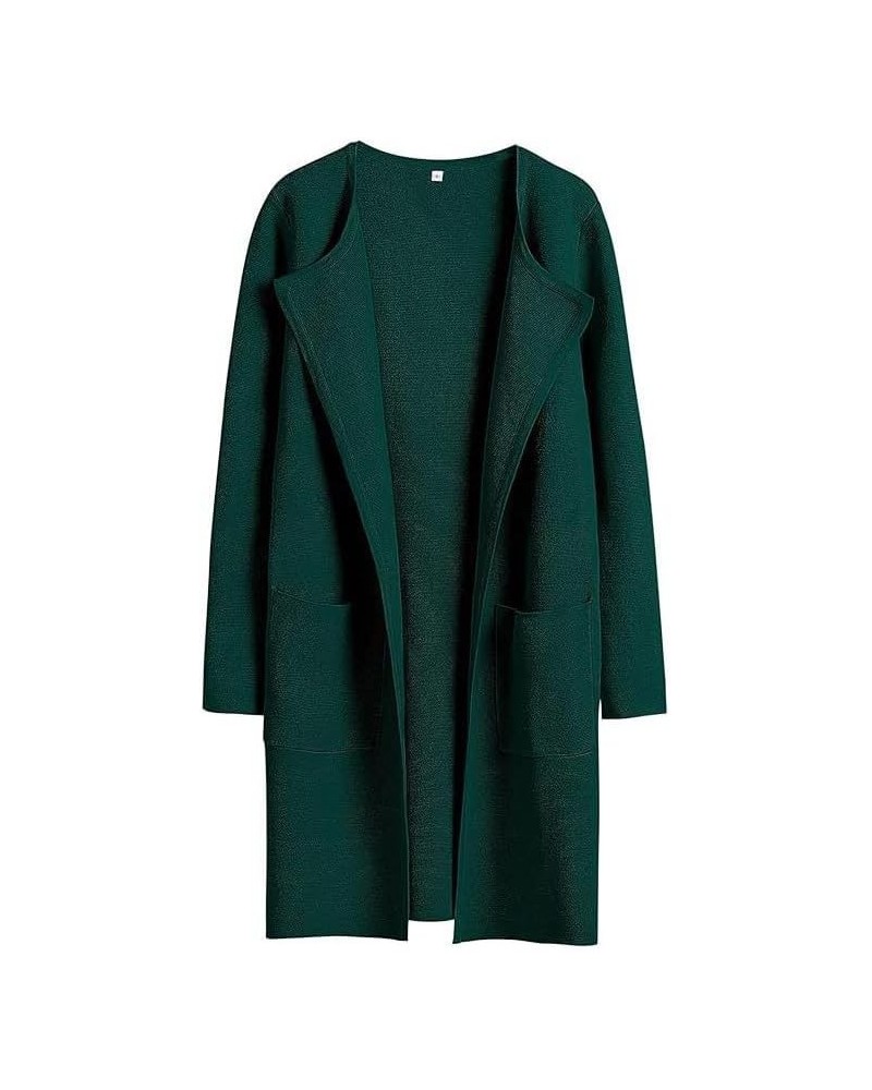 Appehinglaus Coatigan, Lapel Classy Coatigan, Lapel Casual Solid Classy Sweater Jacket Green Medium $22.54 Sweaters