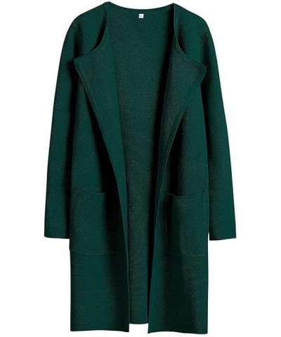 Appehinglaus Coatigan, Lapel Classy Coatigan, Lapel Casual Solid Classy Sweater Jacket Green Medium $22.54 Sweaters