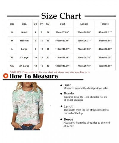 Plus Size Tops for Women 3/4 Sleeve Summer Blouses 2024 Three Quarter Sleeve Crewneck Casual Floral Print T Shirts… 04 Purple...