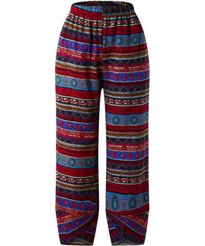 BEUU Capri Pants for Women Palazzo Lounge Pants Wide Leg Printed Cropped Bottoms Baggy Trousers Sweatpants with Pockets 75-re...