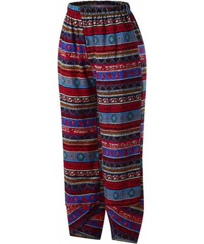 BEUU Capri Pants for Women Palazzo Lounge Pants Wide Leg Printed Cropped Bottoms Baggy Trousers Sweatpants with Pockets 75-re...