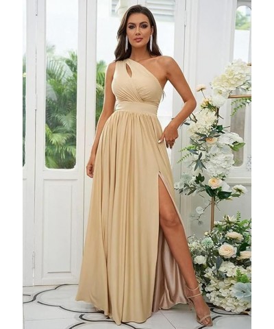 One Shoulder with Hollow Bridesmaid Dresses for Women 2023 Long Chiffon Formal Dresses with High Slit Pockets Grey $24.75 Dre...