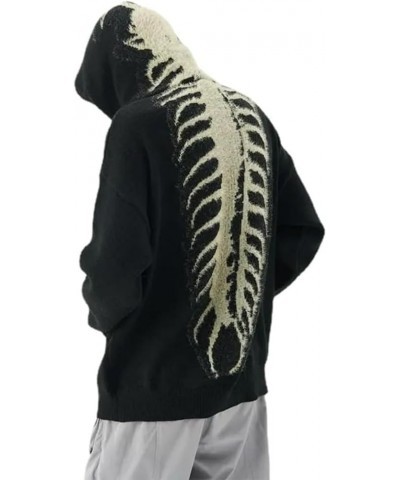 Y2K Vintage Centipede Bone Knitted Grunge Sweatershit Oversized Pullover Loose Sweater Streetwear Hoodies Black $22.03 Sweaters