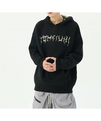 Y2K Vintage Centipede Bone Knitted Grunge Sweatershit Oversized Pullover Loose Sweater Streetwear Hoodies Black $22.03 Sweaters