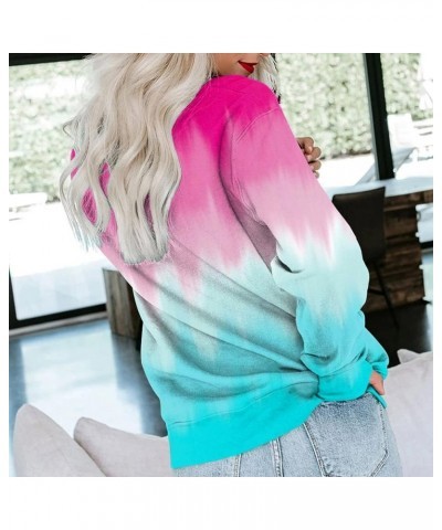 Long Sleeve Shirt Women Plain/Color Block Casual Round Neck Loose Tunics Tops Athletic Pullover Sweatshirt 1-pink $4.39 Tops