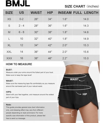 Women's Running Shorts Elastic High Waisted Shorts Pocket Sporty Workout Shorts Quick Dry Athletic Shorts Pants 2'' High wais...