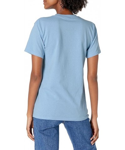 Exclusive Official Au Revoir Happier Than Ever T-Shirt Light Blue $11.63 T-Shirts