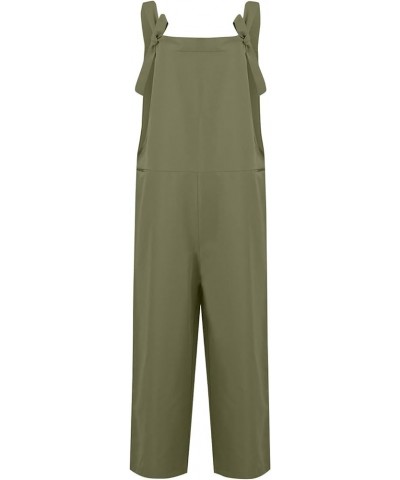 Women's Loose Sleeveless Jumpsuits Adjustable Spaghetti Strap Stretchy Long Pant Romper Jumpsuit with Pockets C-khaki $5.89 J...