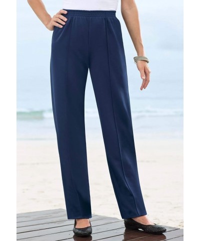 Women's Plus Size Crease-Front Knit Pant Dark Berry $17.66 Pants