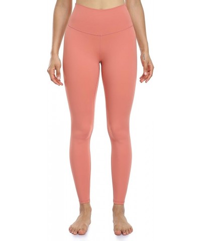 Women's Buttery Soft High Waisted Yoga Pants Full-Length Leggings Coral Pink $11.20 Leggings