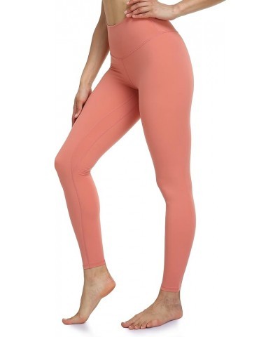 Women's Buttery Soft High Waisted Yoga Pants Full-Length Leggings Coral Pink $11.20 Leggings