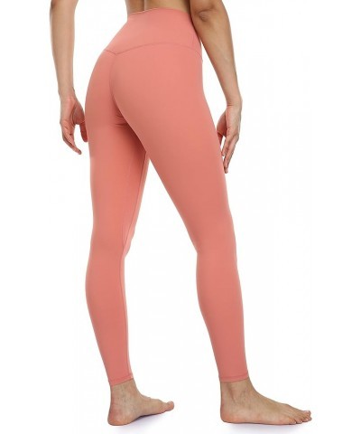 Women's Buttery Soft High Waisted Yoga Pants Full-Length Leggings Coral Pink $11.20 Leggings