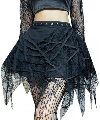 Goth Black Pleated Mini Skirt with Chain High Waisted Tennis Skirt Blacksw $19.71 Skirts