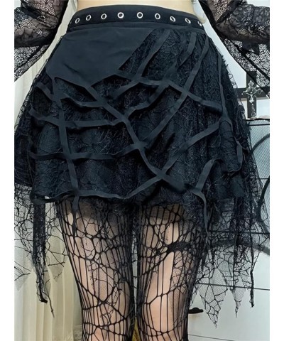 Goth Black Pleated Mini Skirt with Chain High Waisted Tennis Skirt Blacksw $19.71 Skirts