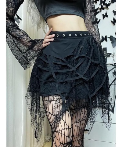 Goth Black Pleated Mini Skirt with Chain High Waisted Tennis Skirt Blacksw $19.71 Skirts