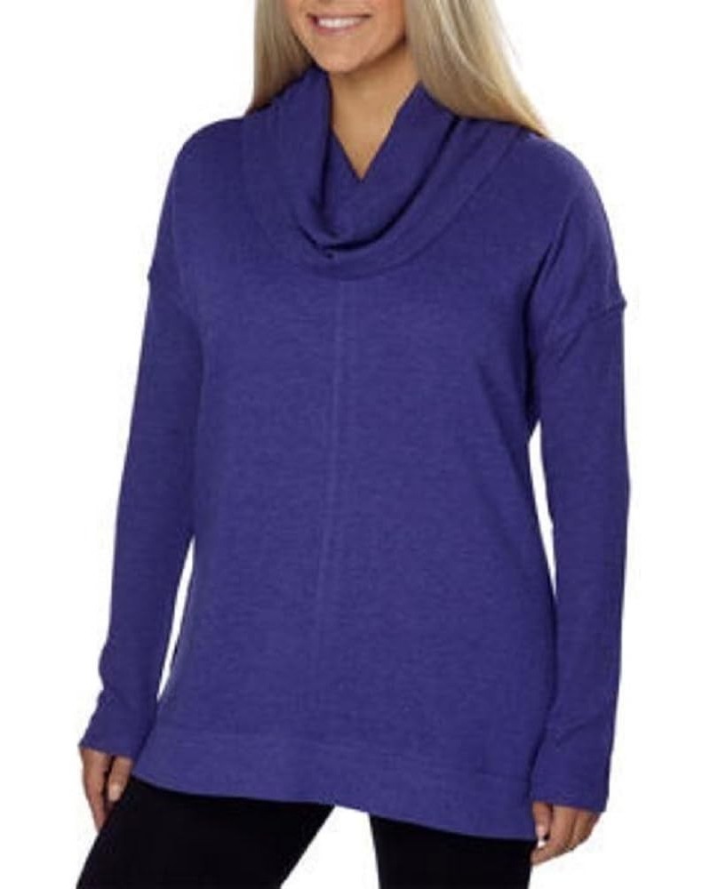 Marc New York Ladies Fleece Cowl Neck Tunic Purple Tension $11.75 Others