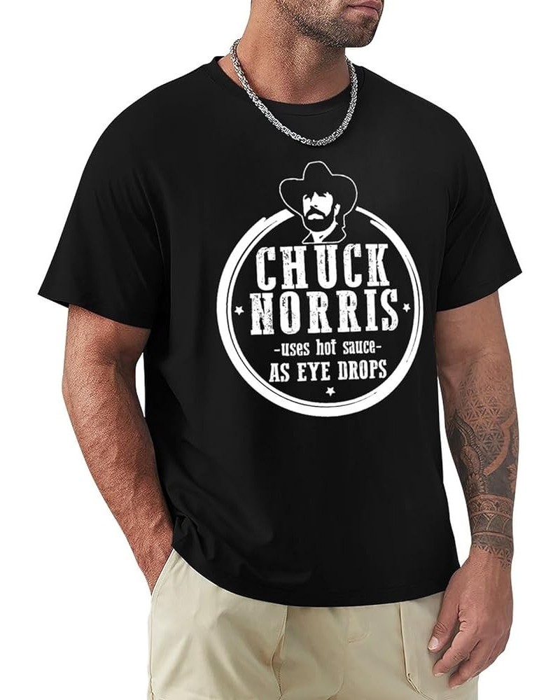 Chuck Norris Uses Hot Sauce As Eye Drops Men's Basic Short Sleeve T-Shirt Cotton Unisex T Shirt R2 $12.00 T-Shirts