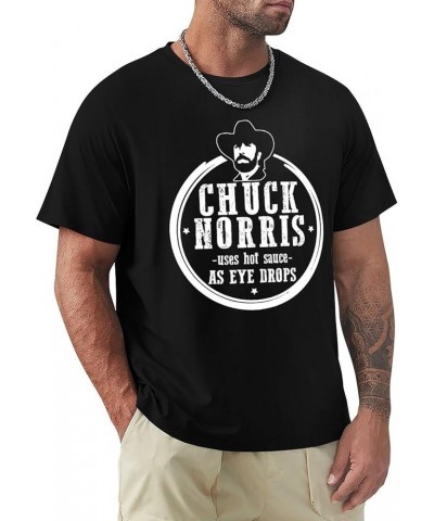 Chuck Norris Uses Hot Sauce As Eye Drops Men's Basic Short Sleeve T-Shirt Cotton Unisex T Shirt R2 $12.00 T-Shirts