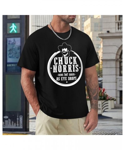 Chuck Norris Uses Hot Sauce As Eye Drops Men's Basic Short Sleeve T-Shirt Cotton Unisex T Shirt R2 $12.00 T-Shirts