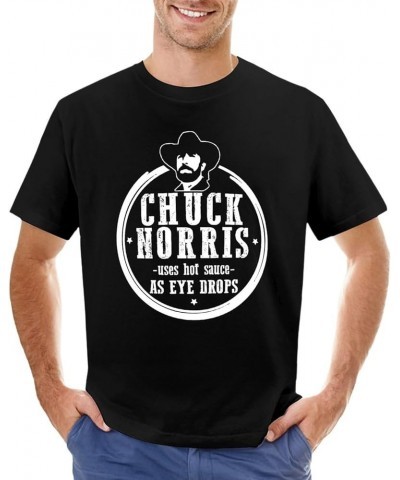 Chuck Norris Uses Hot Sauce As Eye Drops Men's Basic Short Sleeve T-Shirt Cotton Unisex T Shirt R2 $12.00 T-Shirts