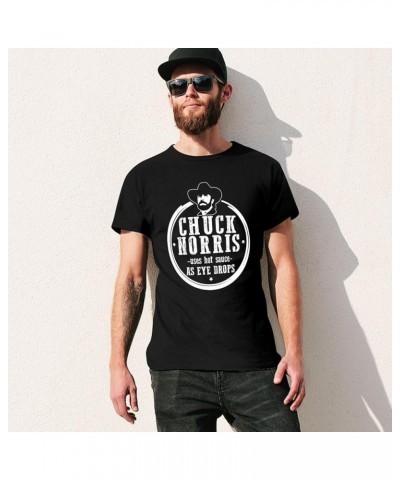 Chuck Norris Uses Hot Sauce As Eye Drops Men's Basic Short Sleeve T-Shirt Cotton Unisex T Shirt R2 $12.00 T-Shirts