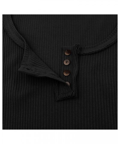 Womens Sexy Tops Scoop Neck Low Cut Tops for Women Slim Fitted Womens Long Sleeve Tops Low Cut Sexy Blouses for Women 06-blac...