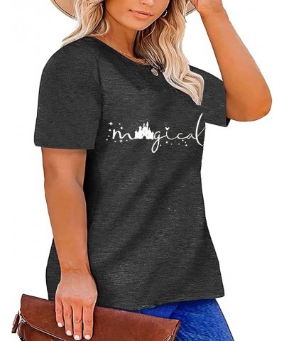 Magical Kingdom Women's Plus Size Shirt Short Sleeve Funny T-Shirt Family Vacation Tee Top P1 $12.74 T-Shirts