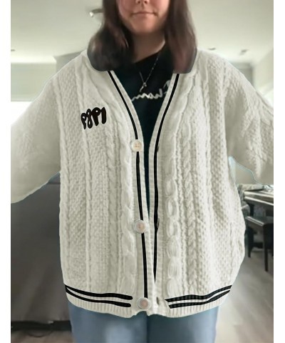 Cardigan Sweaters for Women Embroidered Cable Knit Open Front Cardigan 1989 Concert Outfit Sweatshirt Apricot $25.75 Sweaters