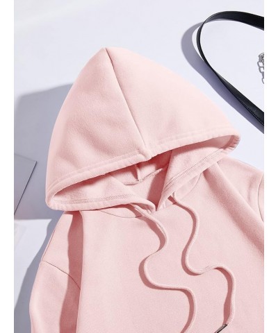 Sweatshirts for Women - Car & Letter Graphic Drawstring Thermal Lined Hoodie (Color : Baby Pink, Size : Large) X-Small Baby P...