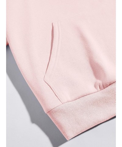 Sweatshirts for Women - Car & Letter Graphic Drawstring Thermal Lined Hoodie (Color : Baby Pink, Size : Large) X-Small Baby P...