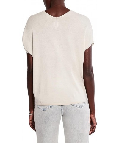 Women's Relaxed V Sweater Tee Pale Sisal $40.47 Sweaters