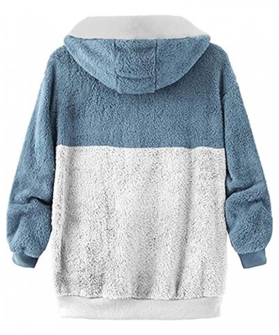 Knit Hoodies for Women Women's Winter Hoodies Pullover Sherpa Fleece Warm Heavyweight Sweatshirt 1 05-blue $12.01 Jackets