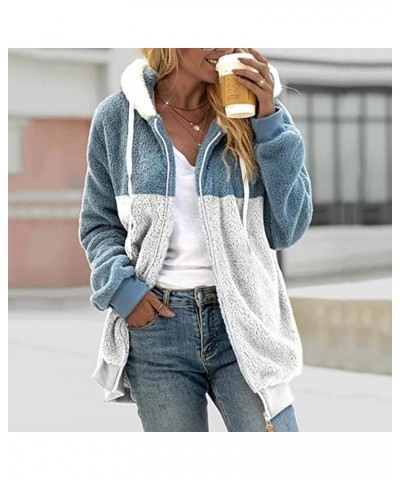 Knit Hoodies for Women Women's Winter Hoodies Pullover Sherpa Fleece Warm Heavyweight Sweatshirt 1 05-blue $12.01 Jackets