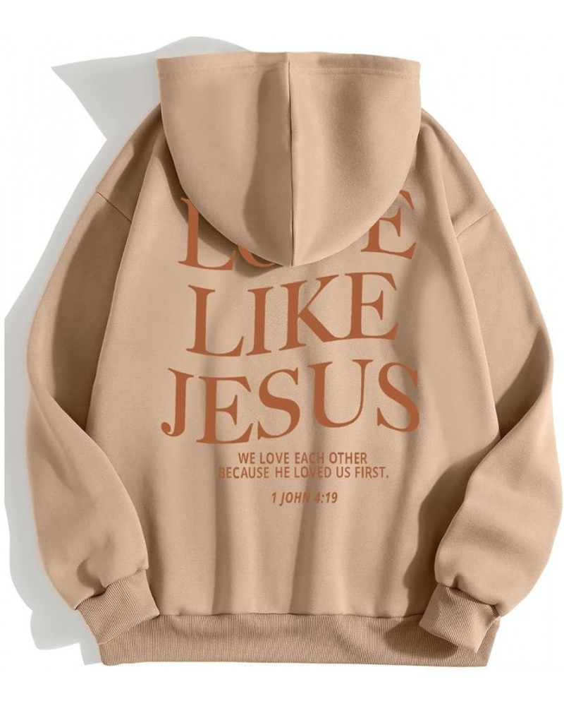 Cute Womens Hoodies Jesus Quotes Long Sleev Letter Printed Jesus Faith Shirts Trendy Oversized Hooded Sweatshirts with Pocket...