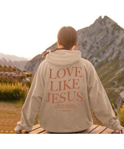 Cute Womens Hoodies Jesus Quotes Long Sleev Letter Printed Jesus Faith Shirts Trendy Oversized Hooded Sweatshirts with Pocket...