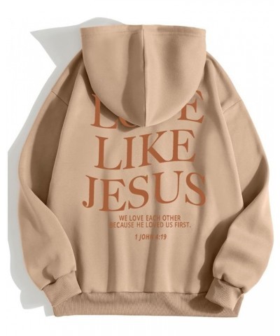 Cute Womens Hoodies Jesus Quotes Long Sleev Letter Printed Jesus Faith Shirts Trendy Oversized Hooded Sweatshirts with Pocket...