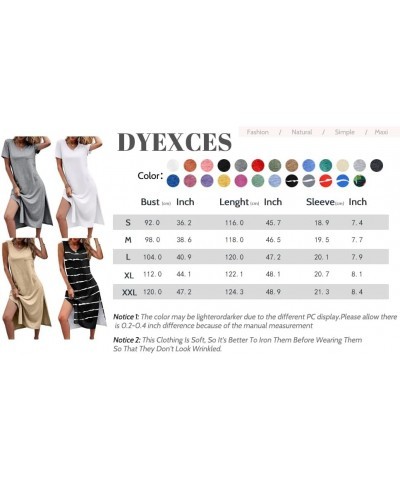 Women Summer T Shirt Dress Casual Short Sleeve V Neck Maxi Dresses Loose Side Slit Long Tshirt Dress with Pockets Pink $23.00...