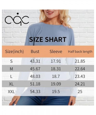 Women's Casual Long Sleeve Shirt Fashion Crew Neck Loose Fit Soft Lightweight Blouse Relaxed Go Out Tunic Tops Light Blue $14...