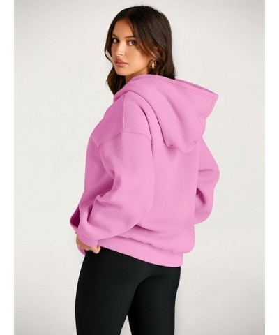 Womens Sweatshirts Oversized Hoodies Fleece Sweatshirts Long Sleeve Sweaters Pullover Fall Clothes with Pocket Pink $12.53 Ac...