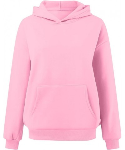 Womens Sweatshirts Oversized Hoodies Fleece Sweatshirts Long Sleeve Sweaters Pullover Fall Clothes with Pocket Pink $12.53 Ac...