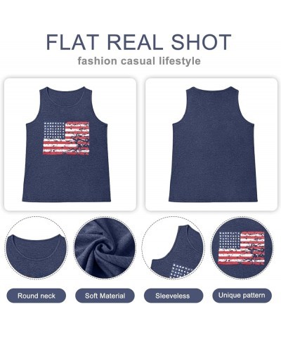 Women Plus Size American Flag Shirt Casual Short Sleeve 4th of July Shirt for Independence Day (1X-4X) B-blue4 $14.74 Tanks