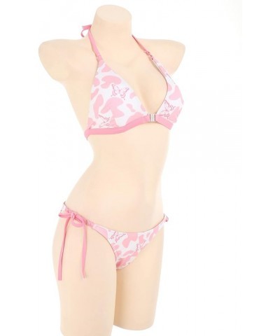 Women Sexy Bikini Set Two Piece Swimsuit Sets Bathing Suit Swimwear Halter String Triangle Bikini Standard Pink $9.97 Swimsuits