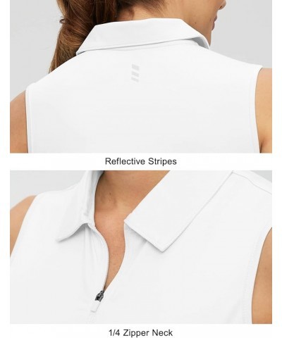 Women's Sleeveless Golf Shirts Zip Up Quick Dry Tennis Running Tank Tops Polo Shirts for Women Golf Apparel Clothes White $13...