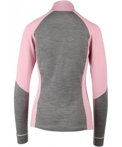 Women's FZN Merino 1/4 Zip (Black - Medium) X-Small Dusty Rose Gray $40.93 Activewear