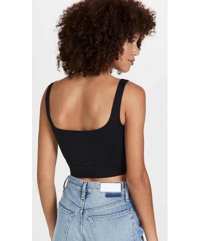 Women's Scoop Neck Crop Black $10.81 Others