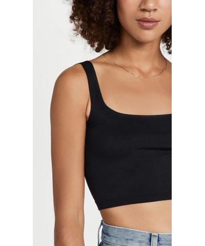 Women's Scoop Neck Crop Black $10.81 Others