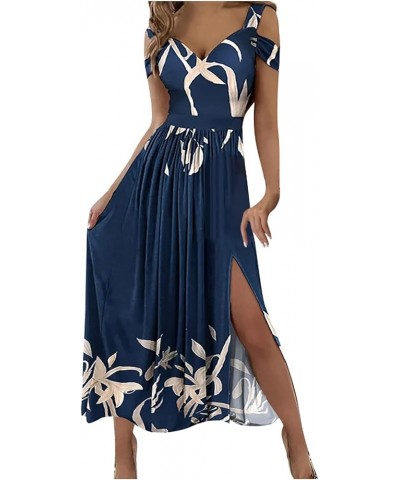 Women's Morticia Addams Dress Color Dress Printed Slit Dress Tie Dye Dress Casual Cocktail Dresses Summer Navy $12.99 Dresses