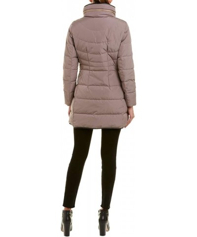 Women's Mid Length Down Coat with Bib Front Cashew $54.61 Jackets